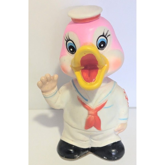 ALPS Japan vintage Wind-Up Bobblehead Navy Sailor Duck Toy Works Rare - Picture 2 of 6